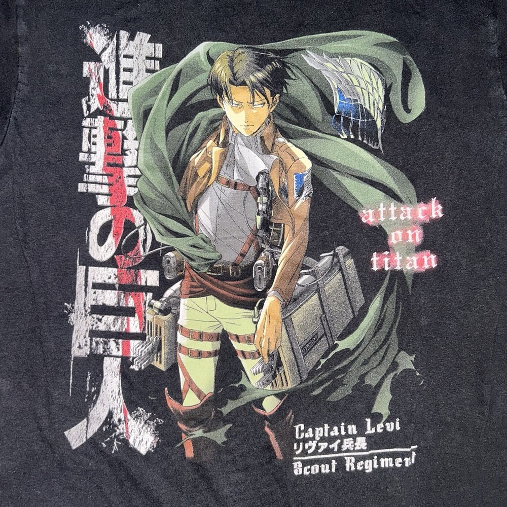 Attack On Titan Levi Ackerman Scout Regiment Anime Cosplay Manga T Shirt Medium